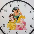 WALL CLOCK 9" "BELLE-JASMINE-AURORA" -BATTERY OPERATED