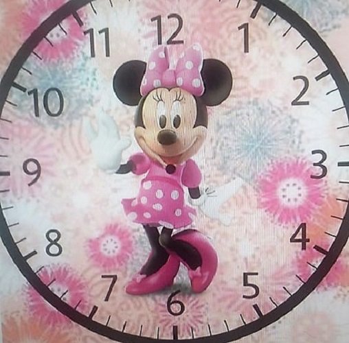 WALL CLOCK 9" "MINNIE MOUSE" -BATTERY OPERATED