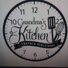 WALL CLOCK 9" "GRANDMA'S KITCHEN" -BATTERY OPERATED