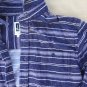 MENS HOWE LONG SLEEVE BUTTON DOWN STRIPED NAVY WHITE SIZE XL PRE-OWNED