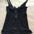 New Parfait By Affinitas Kitty Babydoll Sheer Black Size 30DD