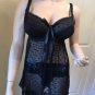 New Parfait By Affinitas Kitty Babydoll Sheer Black Size 30DD