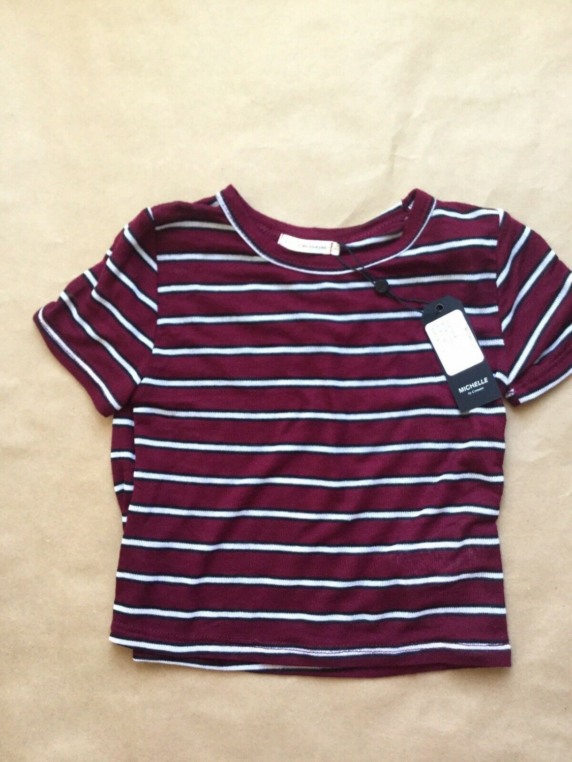 NWT MICHELLE BY COMUNE HEATHER SHIRT SIZE 2T BURGUNDY TODDLER GIRL
