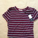 NWT MICHELLE BY COMUNE HEATHER SHIRT SIZE 2T BURGUNDY TODDLER GIRL
