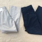 2 Cambridge School Uniform Pants Navy Beige Size 12 Boys Adjustable Waist