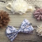 New Handmade Bows And Clips Nautical & Nude Baby Toddler Set Of 5