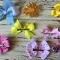 NEW HANDMADE BOWS AND CLIPS BUNDLE OF 8 FLOWERS TODDLER BABY