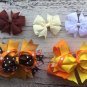 5 Handmade Pinwheel And Stacked Bows Orange Brown Fall Colors Toddler