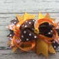 5 Handmade Pinwheel And Stacked Bows Orange Brown Fall Colors Toddler