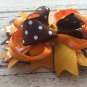 5 Handmade Pinwheel And Stacked Bows Orange Brown Fall Colors Toddler