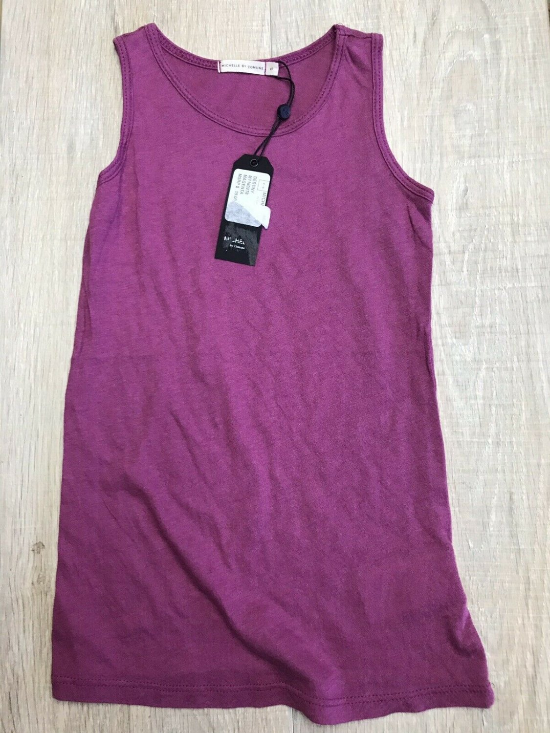 NWT MICHELLE BY COMUNE DESTINY TODDLER TANK TOP SIZE 4T MAGENTA