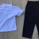 NWT Cambridge Classics School Uniform Set Size 6 White Polo Shirt Navy Pants Boy