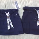 NWT 2 Eddie Bauer Scooter Skirts Girls Size 6X Navy Adjustable Elastic Waistband
