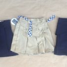 2 Eddie Bauer Carters School Uniform skirts Size 10 Navy Beige New withTags