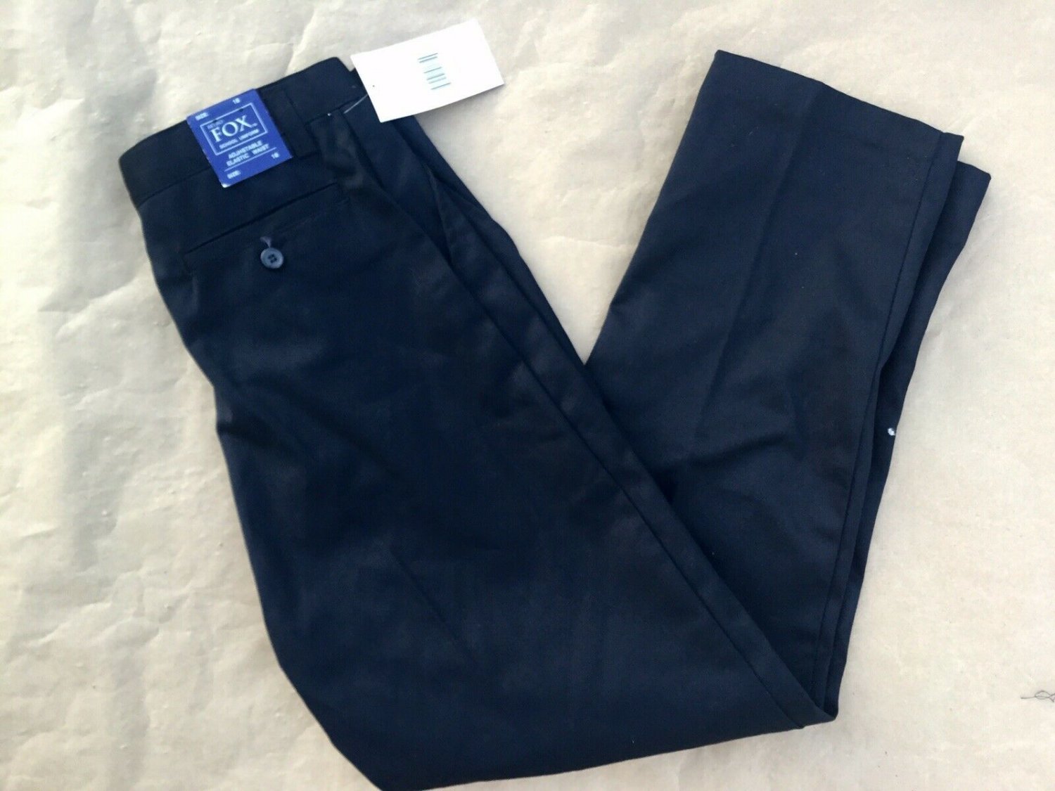 NEW RETRO FOX SCHOOL UNIFORM PANTS NAVY SIZE 18 BOY