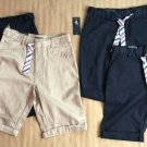 Bundle of 4 New Girls School Uniform Bermuda Shorts Size 12 khaki/navy