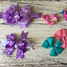 NEW HANDMADE HEADBAND AND PINWHEEL BOWS STACKED BOWS FOR TODDLER GIRL