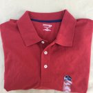 New Men’s St. John’s Bay Heritage Pique Polo Shirt 2XL Red