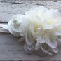 New Handmade Ivory Headbands Preemie, Baby And Toddler. For Special Occasion
