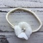 New Handmade Ivory Headbands Preemie, Baby And Toddler. For Special Occasion