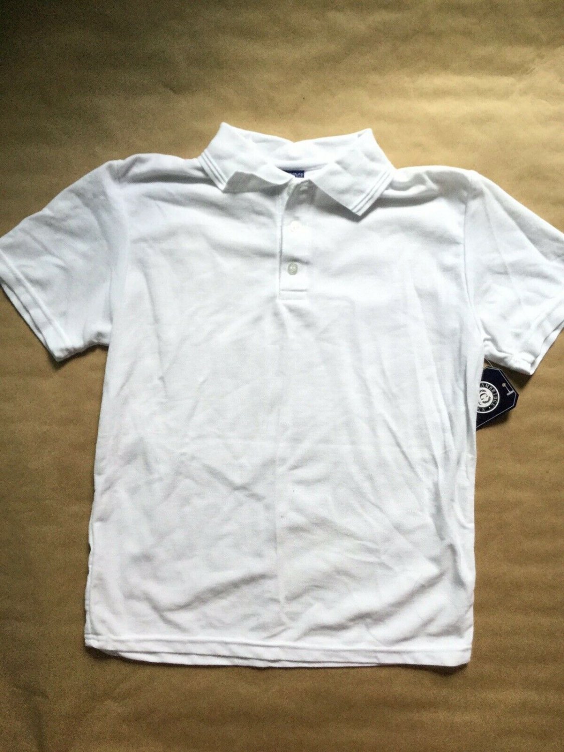 New Cambridge Classics school uniform polo shirt boys Size 12/14 White