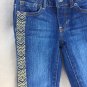 PRE OWNED LUCKYBRAND JEANS CATE SKINNY EMBROIDEREDSIZE 5 TODDLER GIRL DENIM BLUE