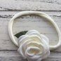 Bundle Of 4 New Nylon Baby Headbands Roses White Hair Tie Bookmarks Handmade