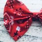 New Handmade Red Paisley Bows Girls