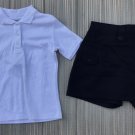 NWT Set  Cambridge Classics Polo Shirt Shirts 6/6X Navy White Girls