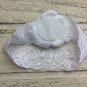 3 New Handmade Headbands White Teal Black Flowers Toddler Special Occasion