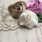 New Handmade Lace Headband With 3 Satin Tulips For Special Occasion Photo Prop