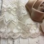 New Handmade Lace Headband With 3 Satin Tulips For Special Occasion Photo Prop