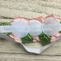 3 New Handmade Headbands Burnt Edge Peach Pink Gold Flowers Pink Lace Headband