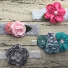 Bundle Of 4 New Handmade Headbands Baby Toddler Adult Flower Lace