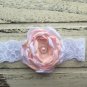 3 New Handmade Headbands Lace Photo Prop Special Occasion Pink White Coral