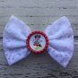 6 New Handmade Lace Bows With Bottle Caps Minnie Mouse Black Red White