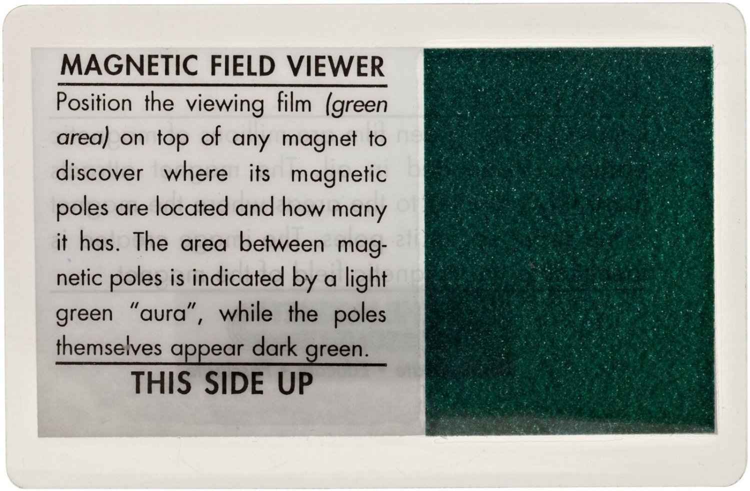 Magnet Source Magnetic Field Viewer Card (Pack of 1) On&ETH;&micro; Pa&Ntilde;�k