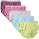Fruit of the Loom Women's Plus Size Fit for Me 5 Pack Cotton Panties 4X-Large