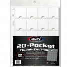 BCW Vinyl 20 Pocket Pages with Thumb Cut 10 Ct. Pack 10-Pack
