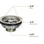 Everflow 7516 Kitchen Sink (3-1/2 Inch) Stainless Steel Drain Assembly With W...