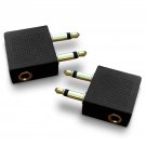 Gold Plated Airplane Flight Headphone Adapters (Pack of 2) | Allows You to us...