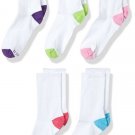Hanes Girls' 10 Pack Crew Socks Big Girls Shoe Size 10 1/2-4 Assorted