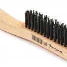 Forney 70505 Wire Scratch Brush, Carbon Steel with Wood Shoe Handle, 10-1/4-I...