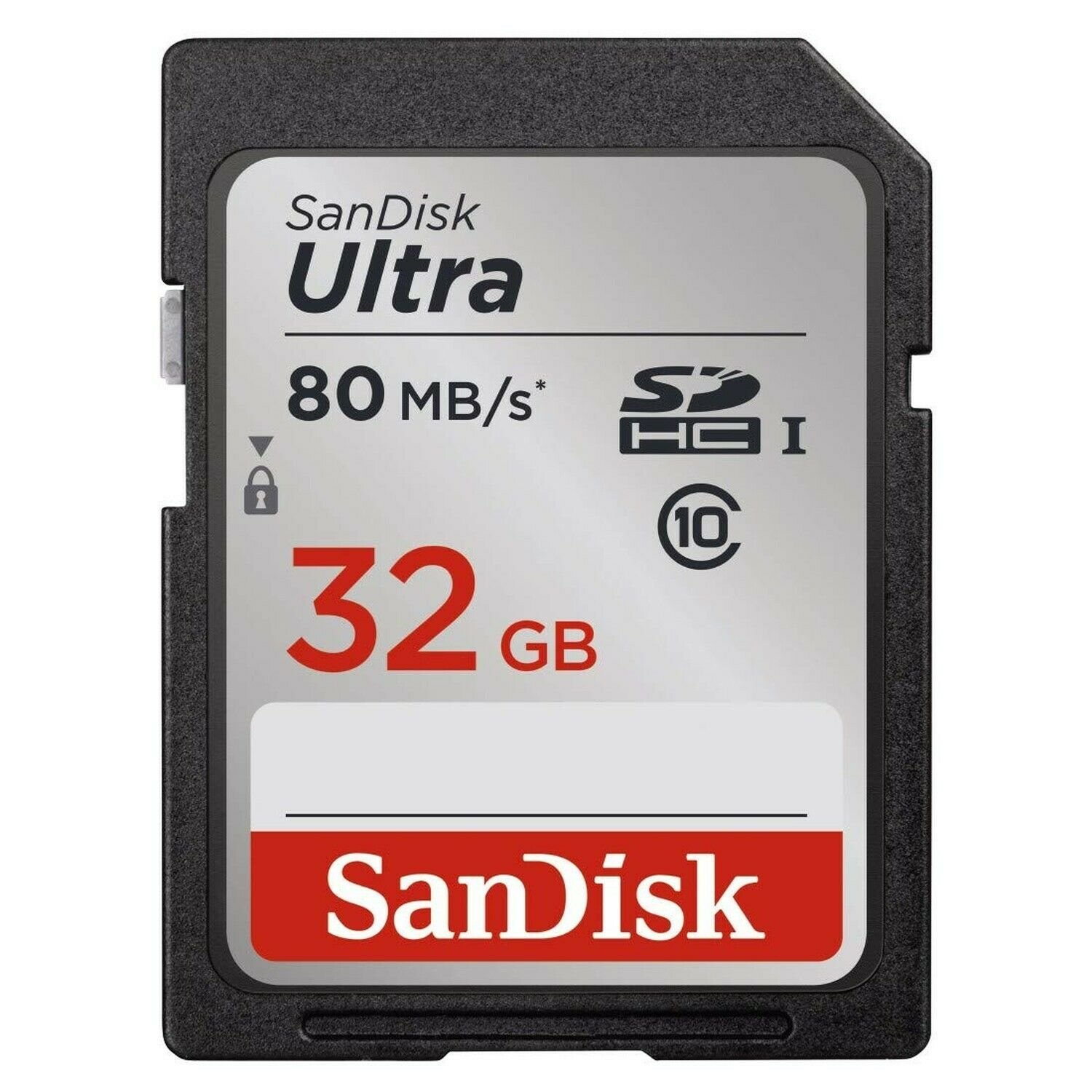 SanDisk 32GB Ultra Class 10 SDHC UHS-I Memory Card Up to 80MB, Grey/Black (SD...