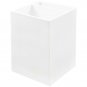 JAM PAPER Plastic Pen Holder - White - Desktop Pencil Cup - Sold Individually