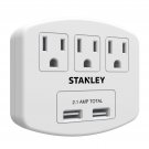 Stanley 30407 PlugMax 3 USB, White