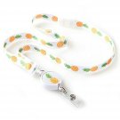Pineapple Ribbon Lanyard with ID Badge Reel