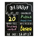 JennyGems Pregnancy Announcement Chalkboard and Photo Prop - Pregnancy Tracke...