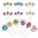 Lauren 24 Pcs Cupcake Toppers Little Monster CupCake Decorative Toppers Cake ...