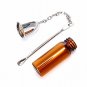 Small Glass Bottle with Snuff Spoon 2-Pack - Sniffer Bullet Glass Vial